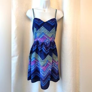 Punk lightweight summer mini dress with stylish cut out back